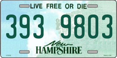 NH license plate 3939803