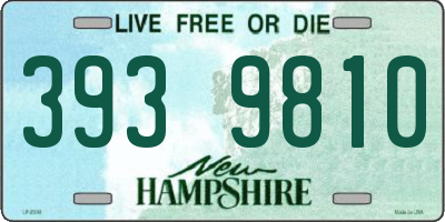 NH license plate 3939810