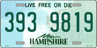 NH license plate 3939819
