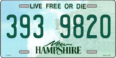 NH license plate 3939820