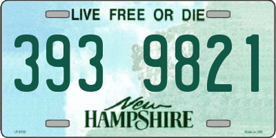 NH license plate 3939821