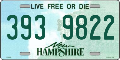 NH license plate 3939822