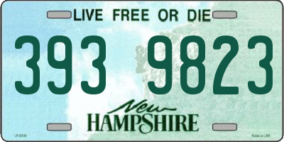 NH license plate 3939823