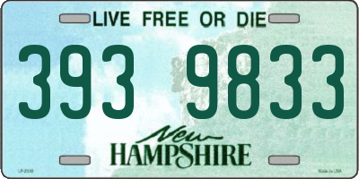 NH license plate 3939833