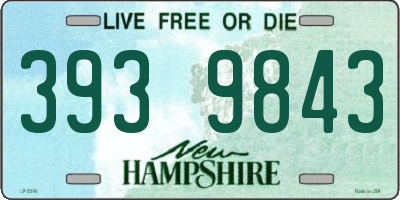 NH license plate 3939843