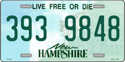 NH license plate 3939848