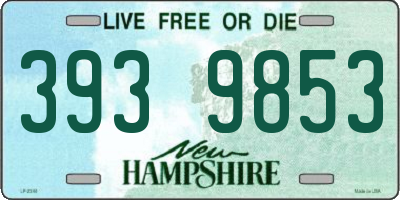 NH license plate 3939853
