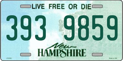 NH license plate 3939859