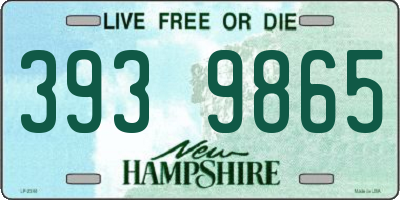 NH license plate 3939865