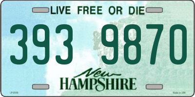 NH license plate 3939870