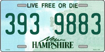 NH license plate 3939883