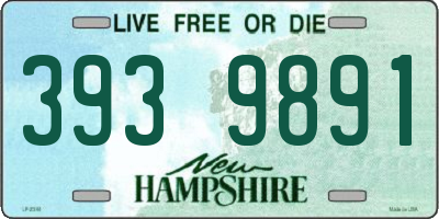 NH license plate 3939891