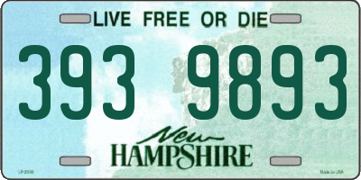NH license plate 3939893