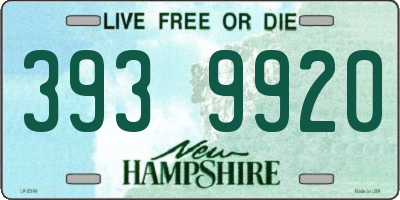 NH license plate 3939920