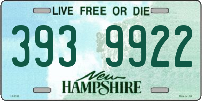 NH license plate 3939922