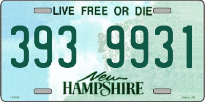 NH license plate 3939931