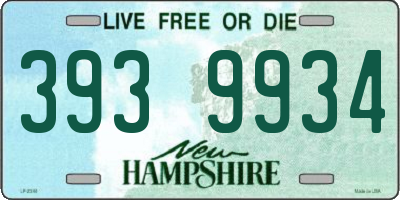 NH license plate 3939934