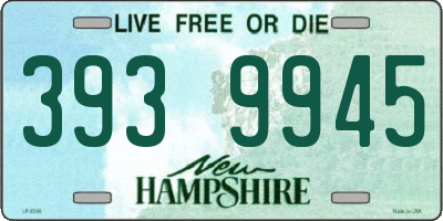 NH license plate 3939945