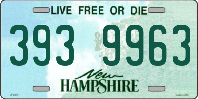NH license plate 3939963