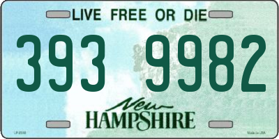 NH license plate 3939982