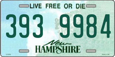NH license plate 3939984