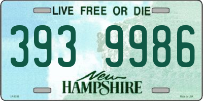 NH license plate 3939986