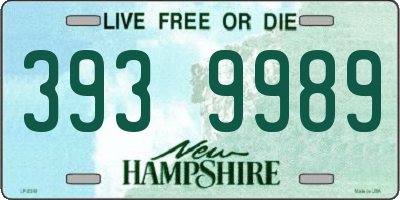 NH license plate 3939989