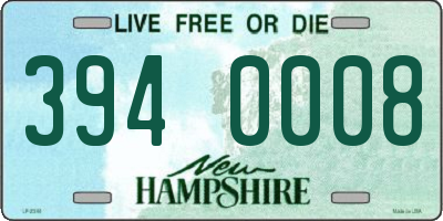 NH license plate 3940008