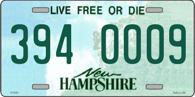 NH license plate 3940009