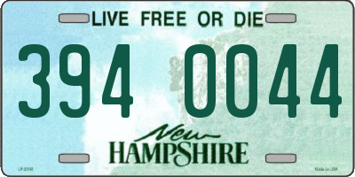 NH license plate 3940044