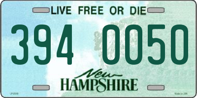 NH license plate 3940050