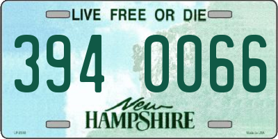 NH license plate 3940066