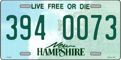 NH license plate 3940073
