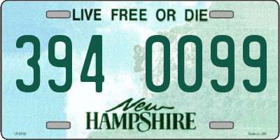 NH license plate 3940099