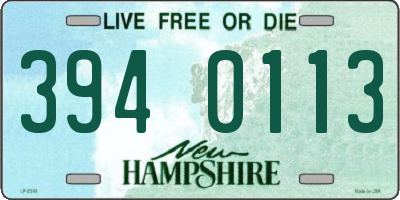 NH license plate 3940113