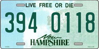 NH license plate 3940118