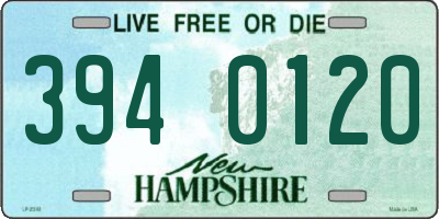 NH license plate 3940120