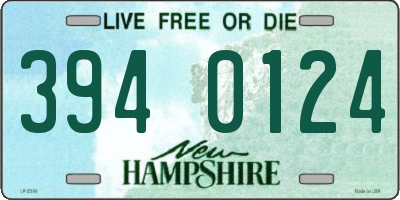 NH license plate 3940124