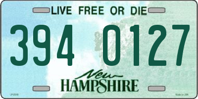 NH license plate 3940127