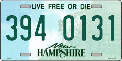 NH license plate 3940131