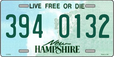 NH license plate 3940132