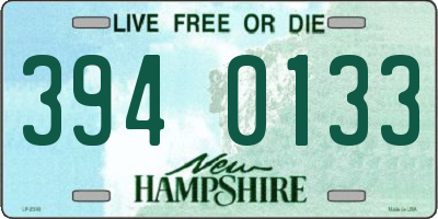 NH license plate 3940133