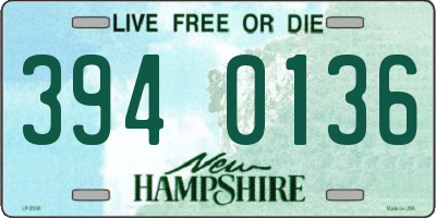 NH license plate 3940136
