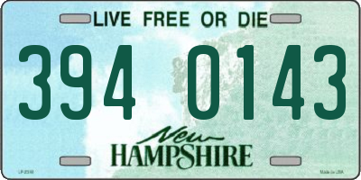 NH license plate 3940143