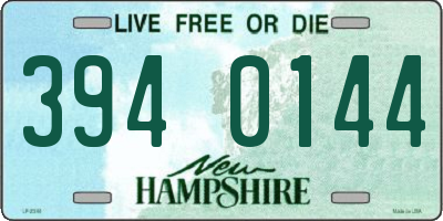 NH license plate 3940144