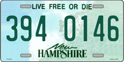 NH license plate 3940146