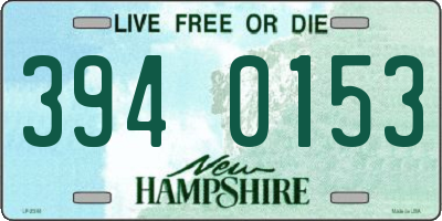 NH license plate 3940153