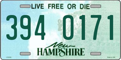 NH license plate 3940171