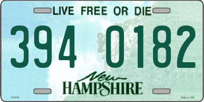 NH license plate 3940182