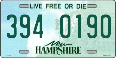 NH license plate 3940190